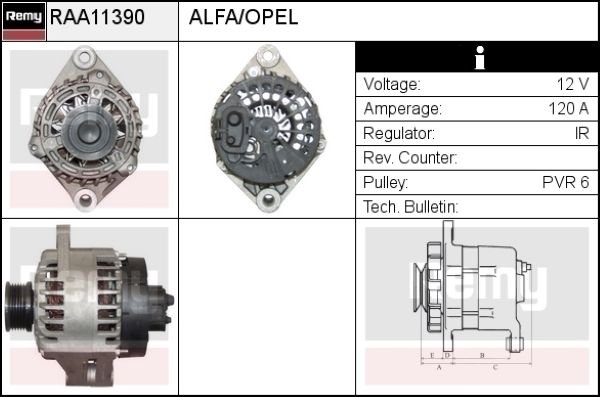 DELCO REMY Генератор RAA11390